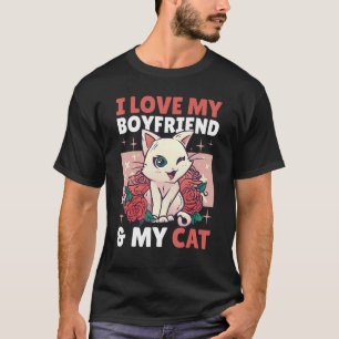 Ich liebe meinen Freund & meine Katze T-Shirt