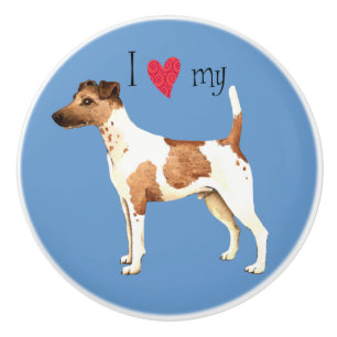Ich Liebe meinen glatten Fox Terrier Keramikknauf