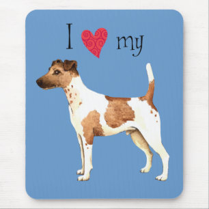 Ich Liebe meinen glatten Fox Terrier Mousepad