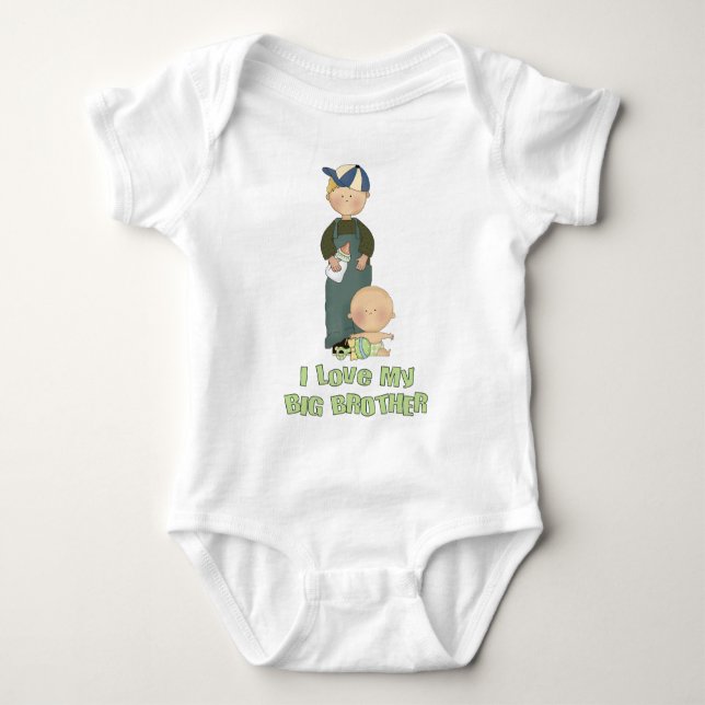 Ich Liebe meinen großen Bruder mit Baby Baby Strampler (Vorderseite)