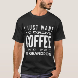 Ich Liebe meinen Großhund Kaffee trinken T-Shirt