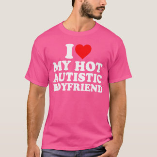 Ich liebe meinen heißen autistischen Freund Herz M T-Shirt