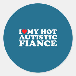 Ich liebe meinen heißen autistischen Verlobten Aut Runder Aufkleber