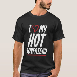 Ich liebe meinen heißen Freund, Paar Freundin T-Shirt
