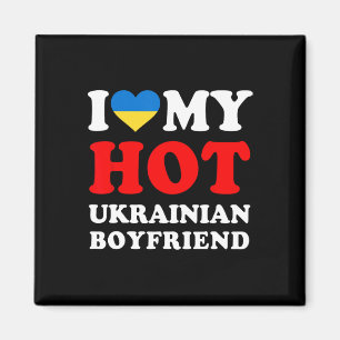 Ich liebe meinen heißen ukrainischen Freund lustig Magnet