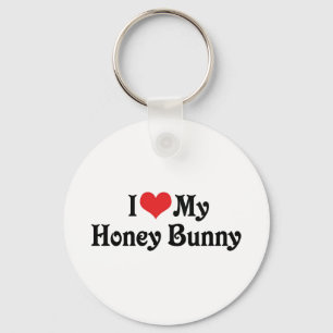 Ich liebe meinen Honey Bunny Schlüsselanhänger