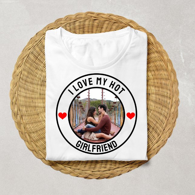 Ich Liebe meinen Hot Girlfriend Paare Custom Foto  T-Shirt (Von Creator hochgeladen)