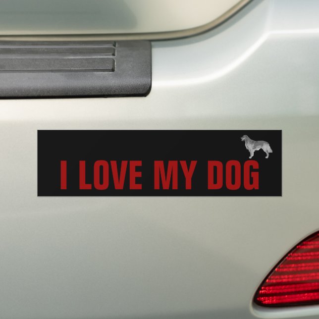 Ich Liebe meinen Hund Autoaufkleber (Auf Auto)