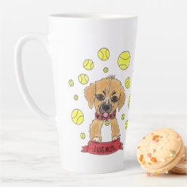 Ich Liebe meinen Hund | Cartoon Golden Shepherd La Milchtasse