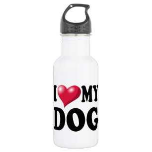 Ich liebe meinen Hund Edelstahlflasche