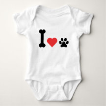 Ich liebe meinen Hund Liebhaber Baby-Body Pet-Pare
