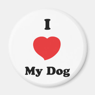 Ich LIEBE meinen Hund Magnet