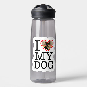 Ich liebe meinen Hund Personalisiert Trinkflasche