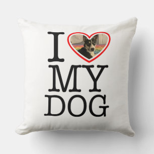 Ich liebe meinen Hund personalisiertes Kissen