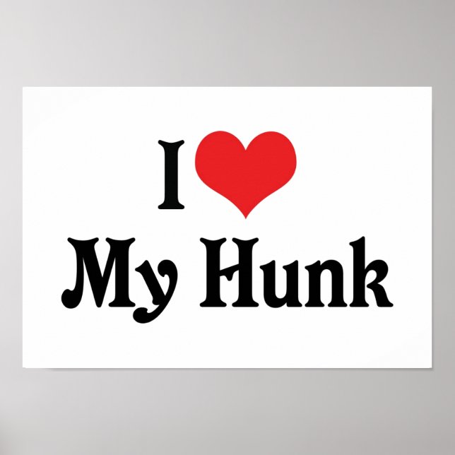 Ich Liebe meinen Hunk Poster (Vorne)