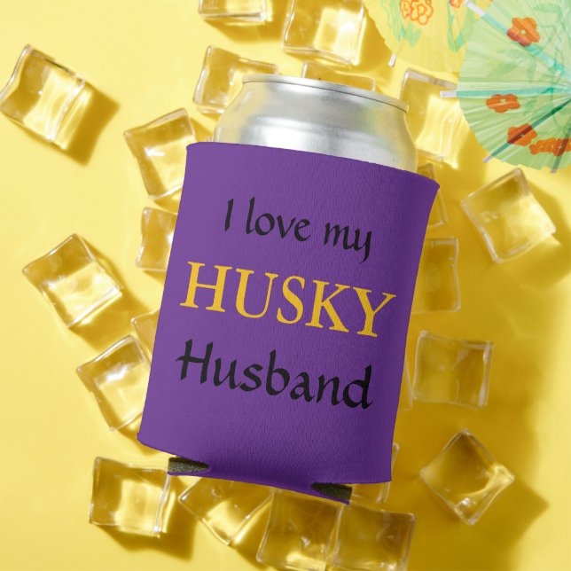 Ich liebe meinen Husky Ehemann  Dosenkühler (In Situ Sommer)