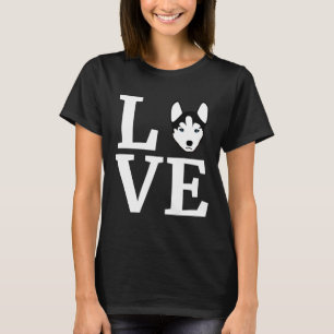 Ich Liebe meinen Husky Niedlich für Hundebesitzer T-Shirt
