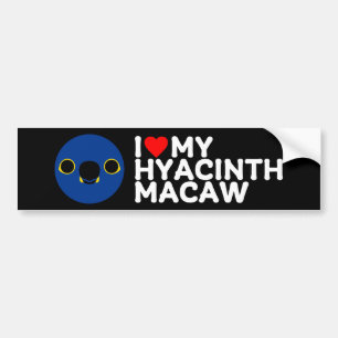 ICH LIEBE MEINEN HYAZINTH-ARARA AUTOAUFKLEBER