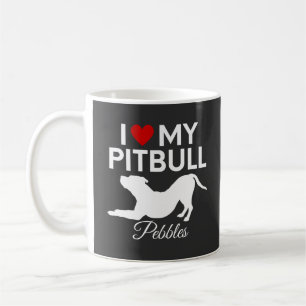 Ich Liebe meinen individuelle Name-Pitbulle Kaffeetasse