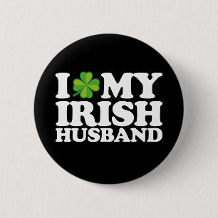 Ich liebe meinen irischen Ehemann Paar St. Patrick Button
