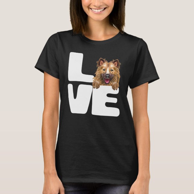 Ich Liebe meinen isländischen Schafhund T-Shirt (Vorderseite)