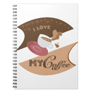 Ich liebe meinen Kaffee Retro Java Notizblock