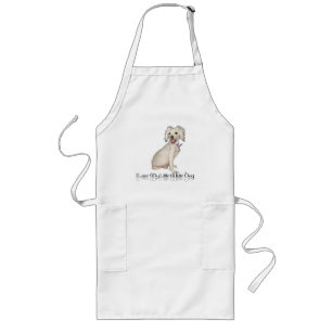 Ich liebe meinen kleinen weißen Hund - Poodle / Bi Lange Schürze