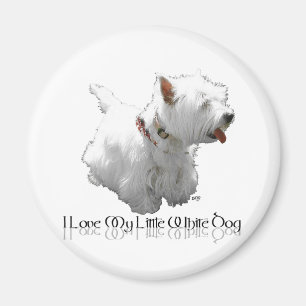 Ich liebe meinen kleinen weißen Hund - Westie Magnet