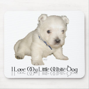 Ich liebe meinen kleinen weißen Hund - Westie-Welp Mousepad