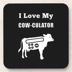 Ich Liebe meinen Kuh-Kulator Funny Mathe Calculato Getränkeuntersetzer