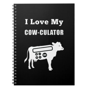 Ich Liebe meinen Kuh-Kulator Funny Mathe Calculato Notizblock