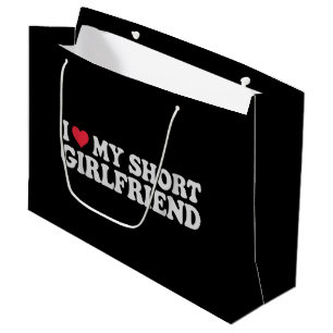 Ich liebe meinen kurzen Freund Mädchen Junge Paar  Große Geschenktüte