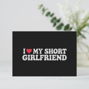 Ich Liebe meinen Kurzen GF Girl Boy Couple Valenti Dankeskarte