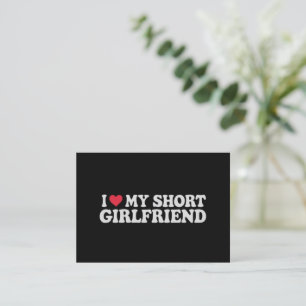 Ich liebe meinen kurzen GF Mädchen Junge Paar Vale Mitteilungskarte