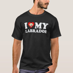 Ich liebe meinen Labrador Süßer gelber Labrador Re T-Shirt