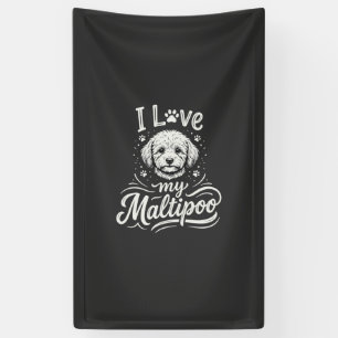 Ich liebe meinen Maltipoo-Hundefreund Banner