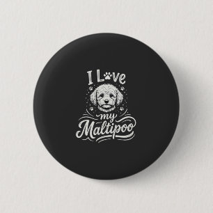 Ich liebe meinen Maltipoo-Hundefreund Button
