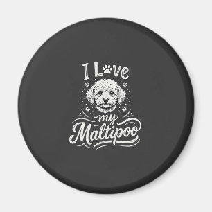 Ich liebe meinen Maltipoo-Hundefreund Magnet