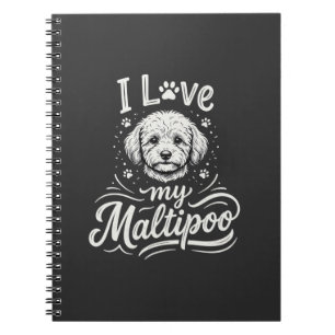 Ich liebe meinen Maltipoo-Hundefreund Notizblock