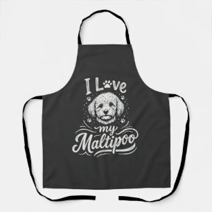 Ich liebe meinen Maltipoo-Hundefreund Schürze