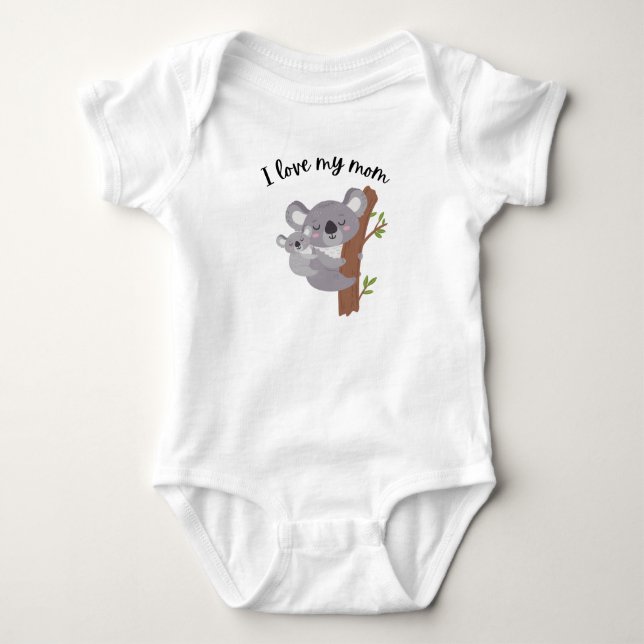 Ich Liebe meinen Mama-Karosserieanzug - neue Babys Baby Strampler (Vorderseite)