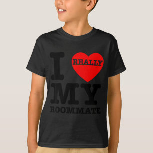 Ich liebe meinen Mitbewohner Herz Lustige Partyges T-Shirt
