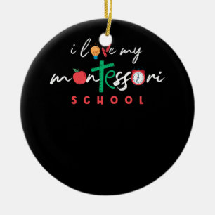 Ich Liebe meinen Montessori-Schullehrer zurück zur Keramik Ornament