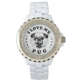 Ich Liebe meinen Mops Armbanduhr