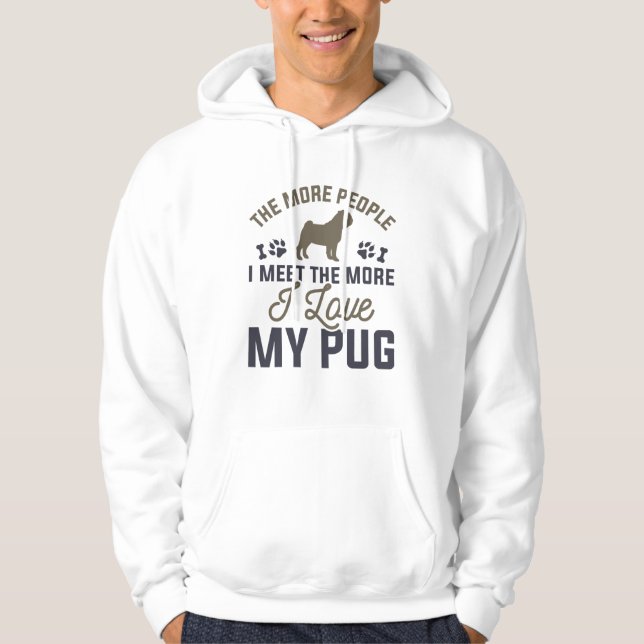 Ich Liebe meinen Mops Hoodie (Vorderseite)