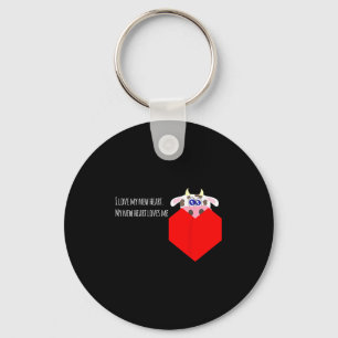 Ich liebe meinen neuen Kuhklappen-Herzpatienten Schlüsselanhänger