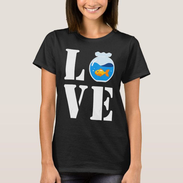 Ich Liebe meinen Niedlichen kleinen Fisch in Fisch T-Shirt (Vorderseite)