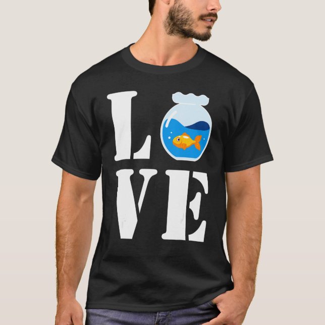 Ich Liebe meinen Niedlichen kleinen Fisch in Fisch T-Shirt (Vorderseite)