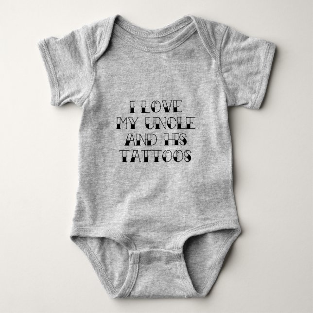 Ich Liebe meinen Onkel und seine Tattoos Baby Strampler (Vorderseite)
