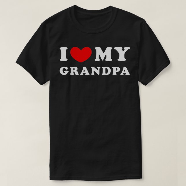 Ich Liebe meinen Opa, ich höre meinen Opa T-Shirt (Design vorne)